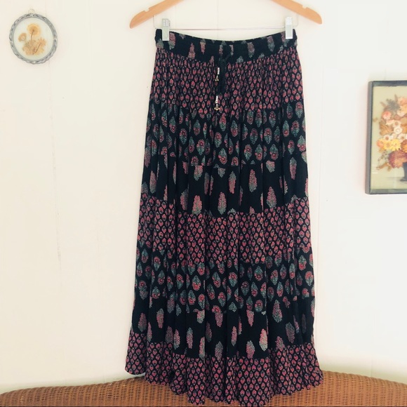 Vintage Dresses & Skirts - Vintage Flowy Boho Maxi Skirt
